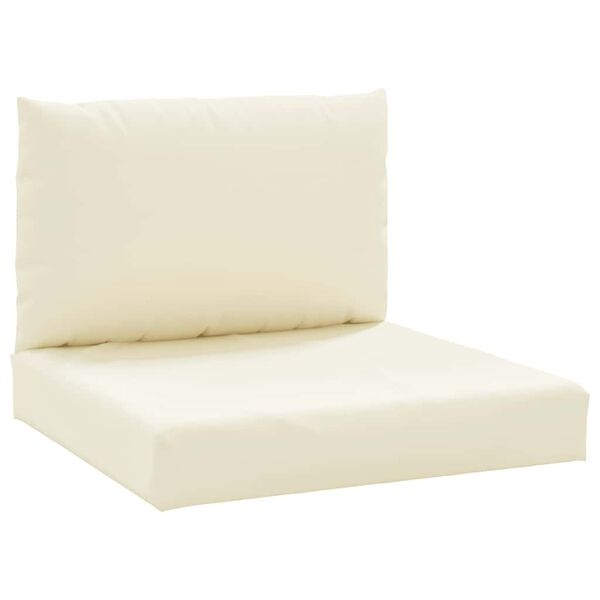 Zestaw poduszek na palety 60x60 cm kremowobiałe - 66% taniej