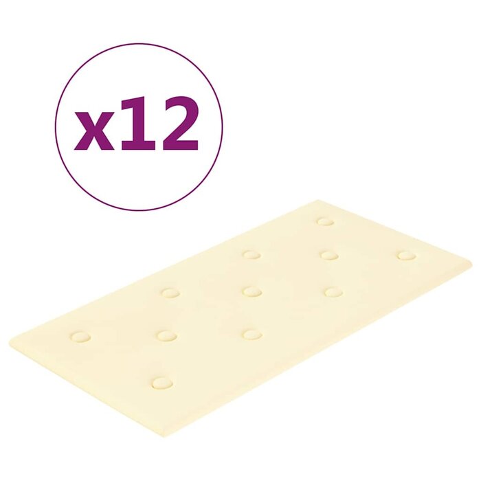 Panele ścienne dekoracyjne kremowe 12 szt. 2,16m2 - 60% taniej