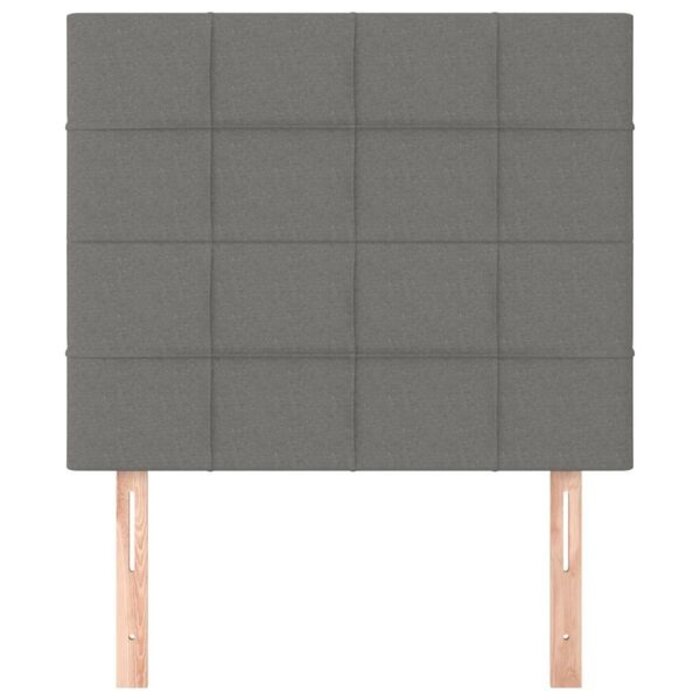 Zestaw 2 zagłówków 80x88 cm ciemnoszare - 75% taniej