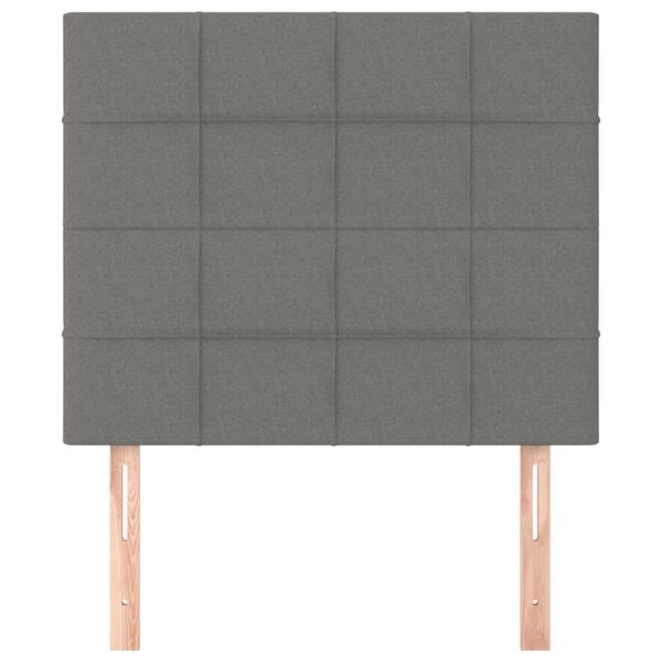 Zestaw 2 zagłówków 80x88 cm ciemnoszare - 75% taniej
