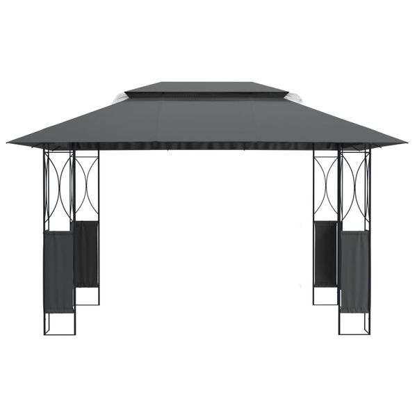 Pawilon ogrodowy 400x300x270 cm stalowy antracytowy - 73% taniej