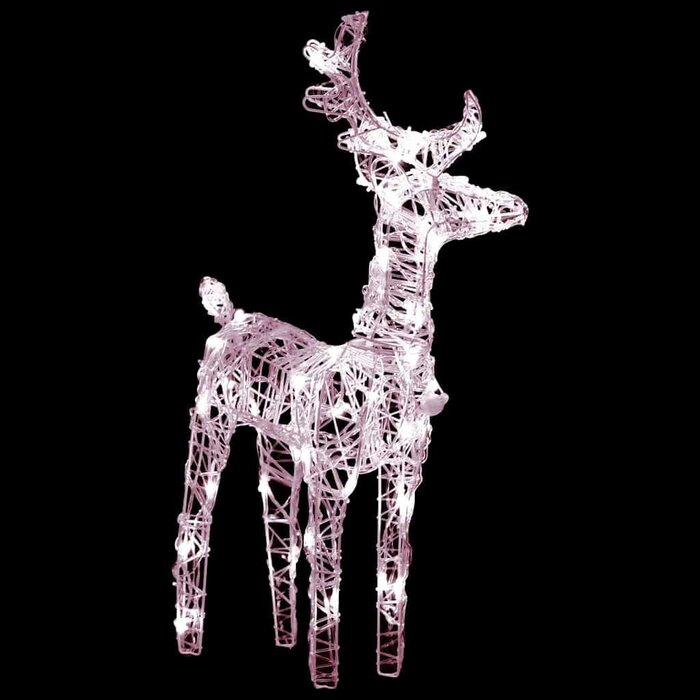 Świąteczna dekoracja LED renifery z saniami 130 cm - 60% taniej