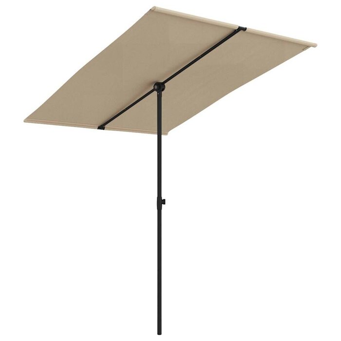 Parasol ogrodowy z masztem 2x1,5 m taupe - 71% taniej
