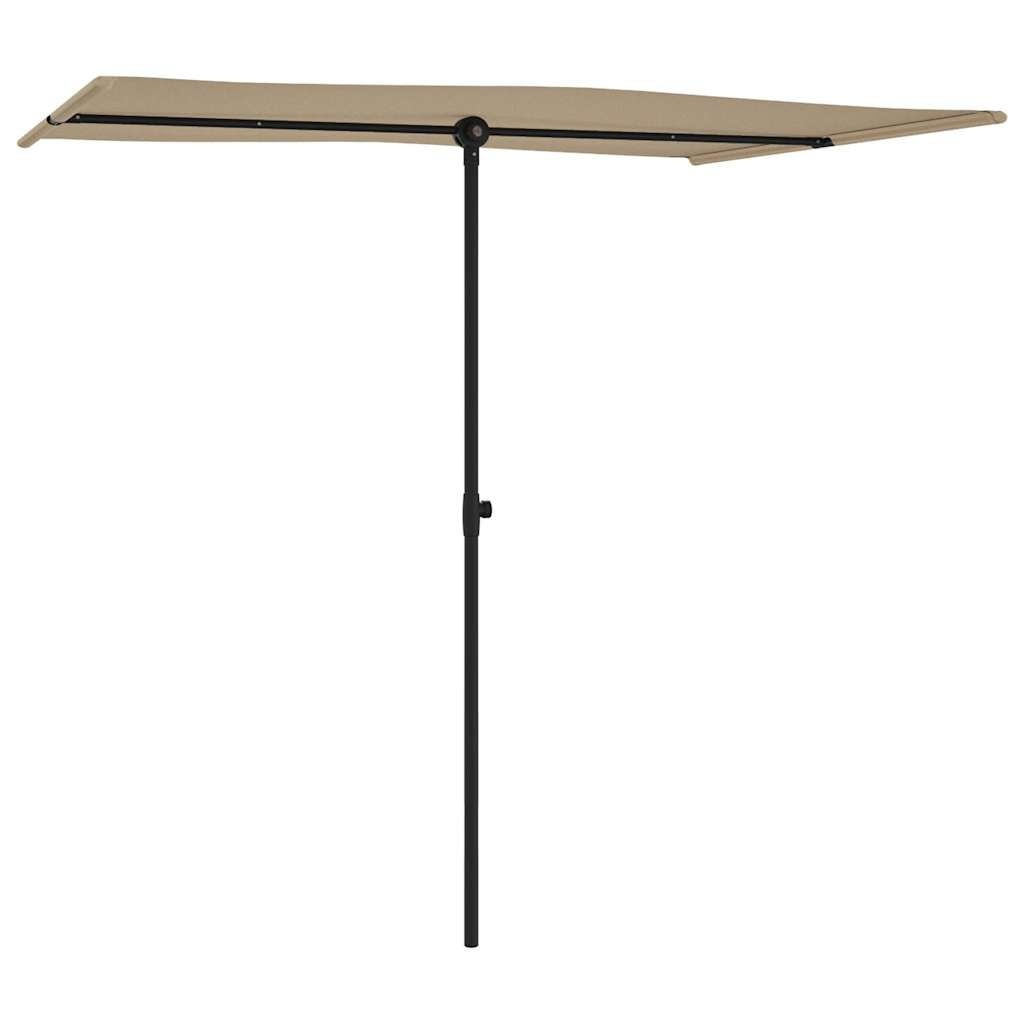 Parasol ogrodowy z masztem 2x1,5 m taupe - 71% taniej