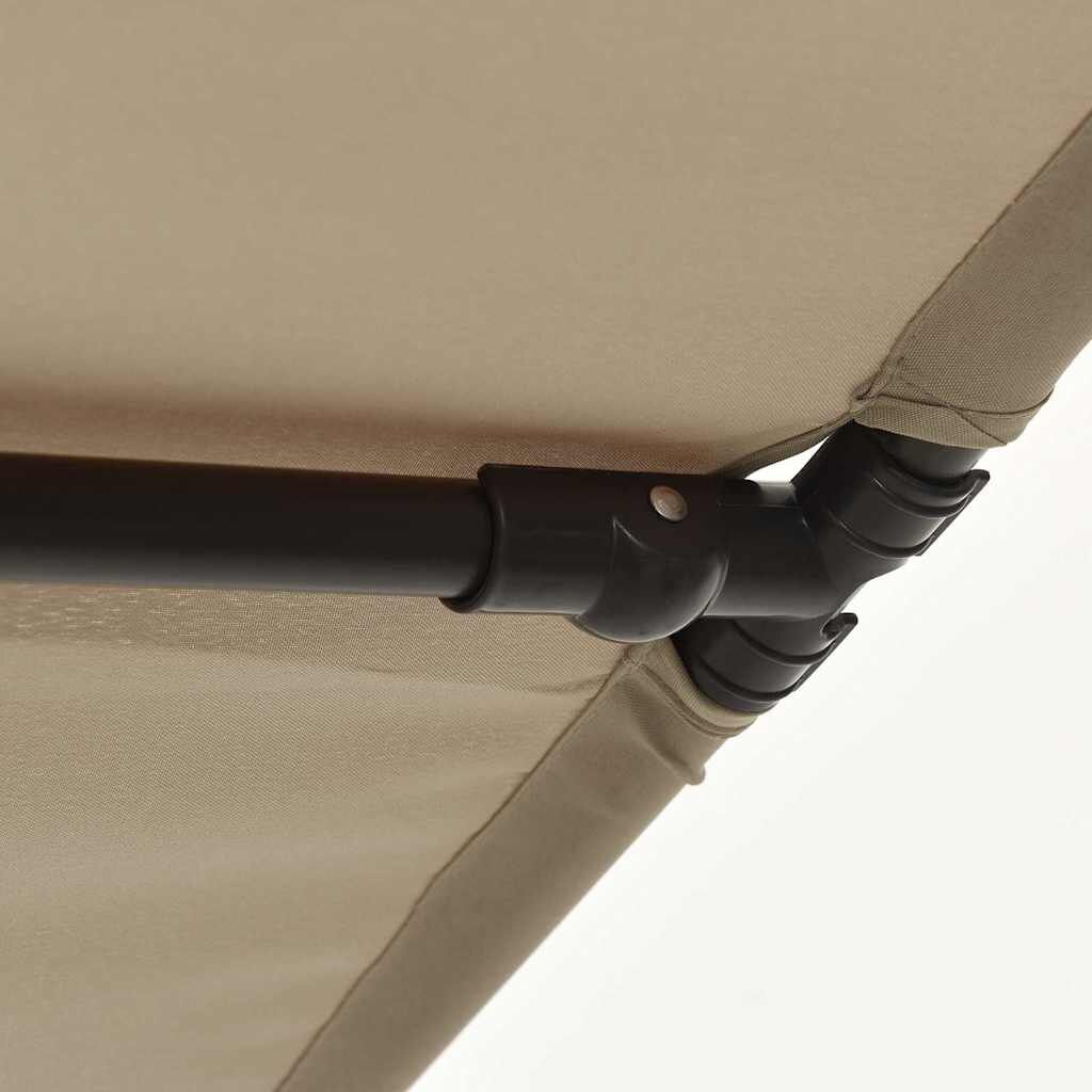 Parasol ogrodowy z masztem 2x1,5 m taupe - 71% taniej