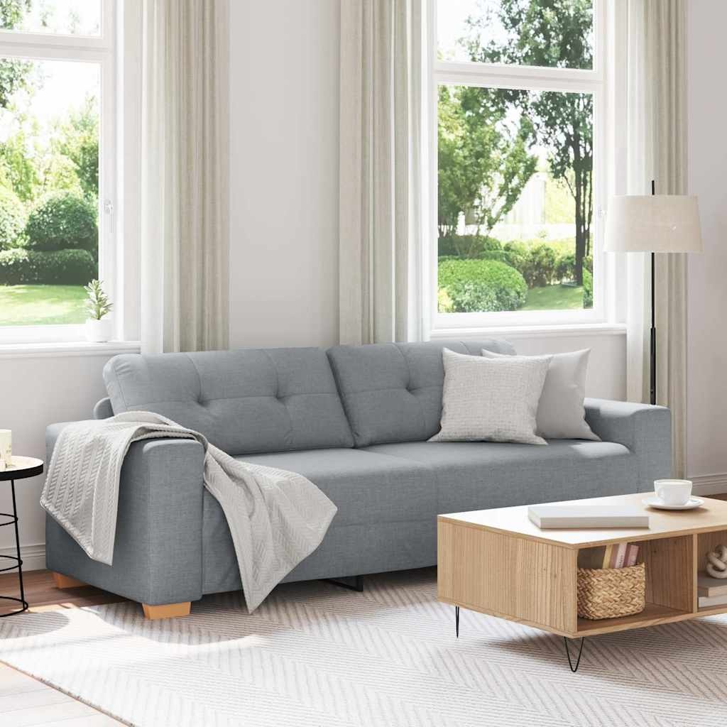 Nowoczesna sofa 3-osobowa 180 cm jasnoszara - 80% taniej