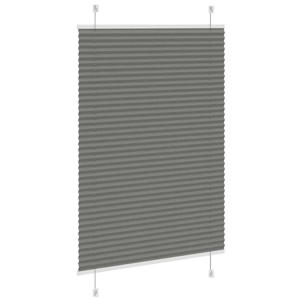 Roleta plisowana 100x100 cm antracytowa - 59% taniej