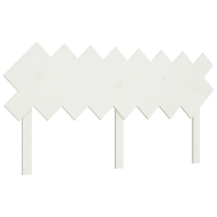 Biały zagłówek do łóżka 159,5x80,5 cm - Lite drewno sosnowe - 44% taniej