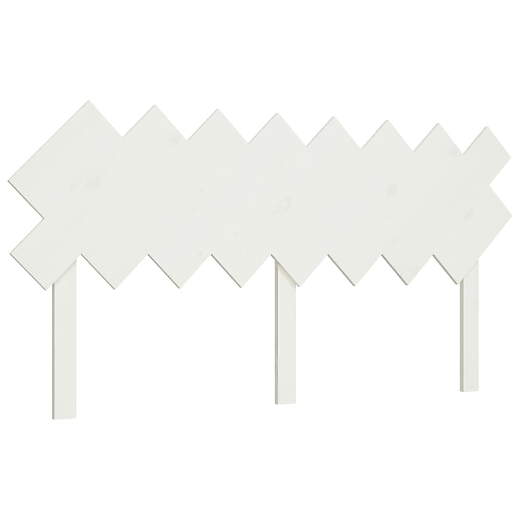 Biały zagłówek do łóżka 159,5x80,5 cm - Lite drewno sosnowe - 44% taniej