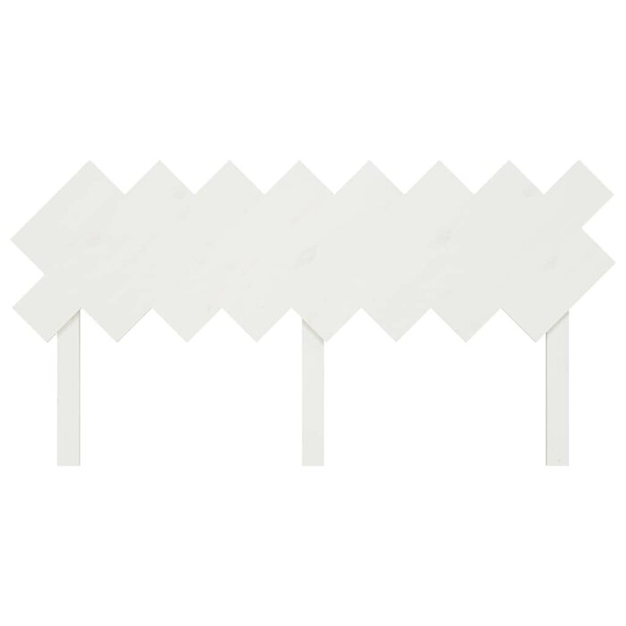 Biały zagłówek do łóżka 159,5x80,5 cm - Lite drewno sosnowe - 44% taniej