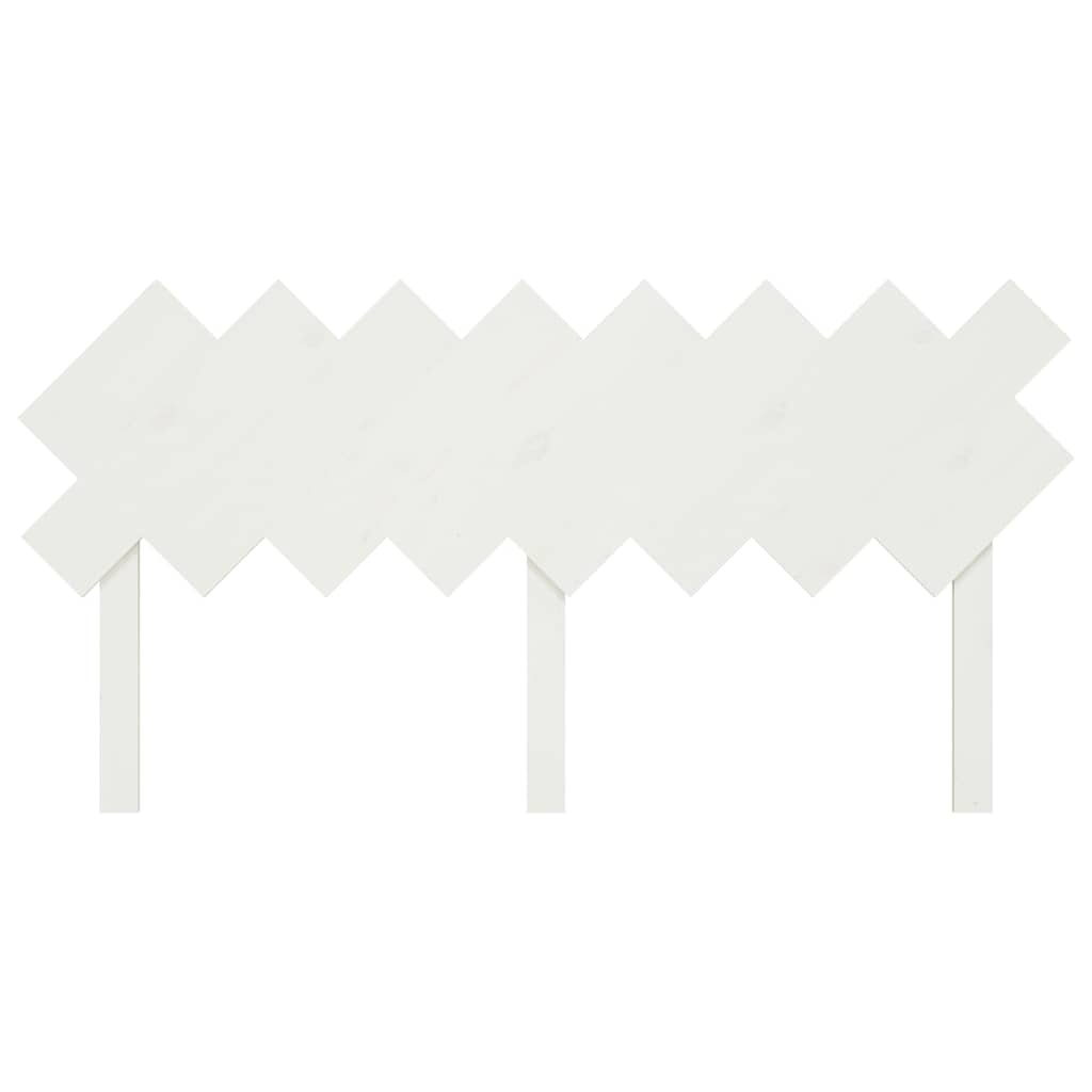 Biały zagłówek do łóżka 159,5x80,5 cm - Lite drewno sosnowe - 44% taniej
