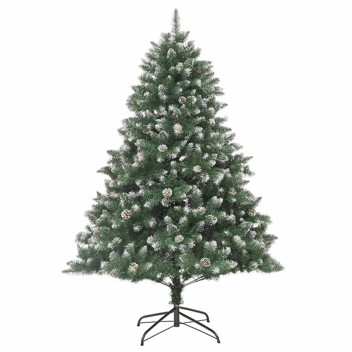 Ośnieżona choinka 180 cm ze szyszkami - 80% taniej