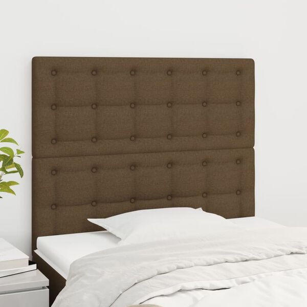 Zestaw 2 zagłówków 100x88 cm ciemnobrązowe - 80% taniej