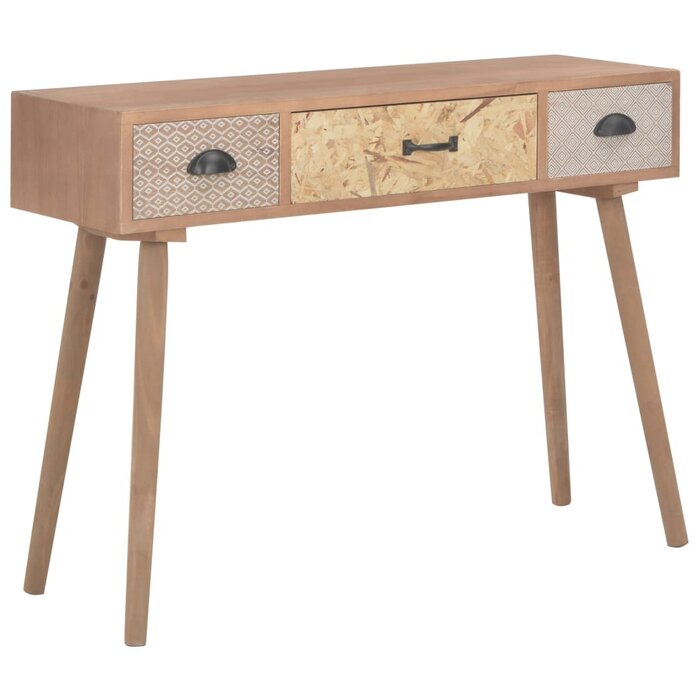 Rustykalna konsola drewniana 100x30x73 cm - 74% taniej