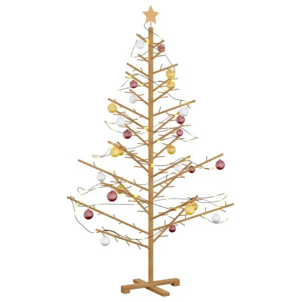 Drewniana choinka sosnowa 180 cm brązowa - 76% taniej