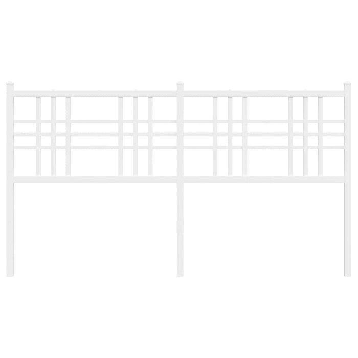Metalowy zagłówek do łóżka 150 cm biały - 62% taniej