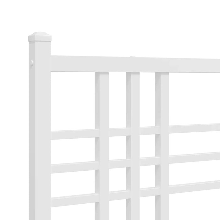Metalowy zagłówek do łóżka 150 cm biały - 62% taniej