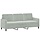 Nowoczesna sofa trzyosobowa welurowa 180 cm - jasnoszara - 81% taniej