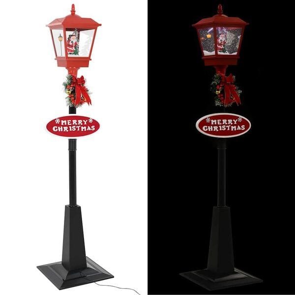 Świąteczna latarnia LED z Mikołajem 180 cm - 82% taniej