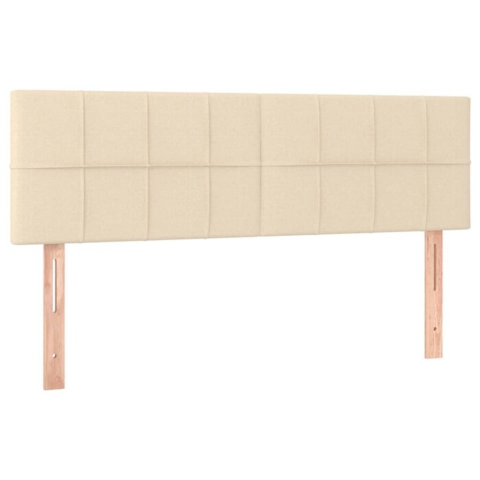 Zestaw 2 zagłówków do łóżka kremowe 72x88 cm - 69% taniej