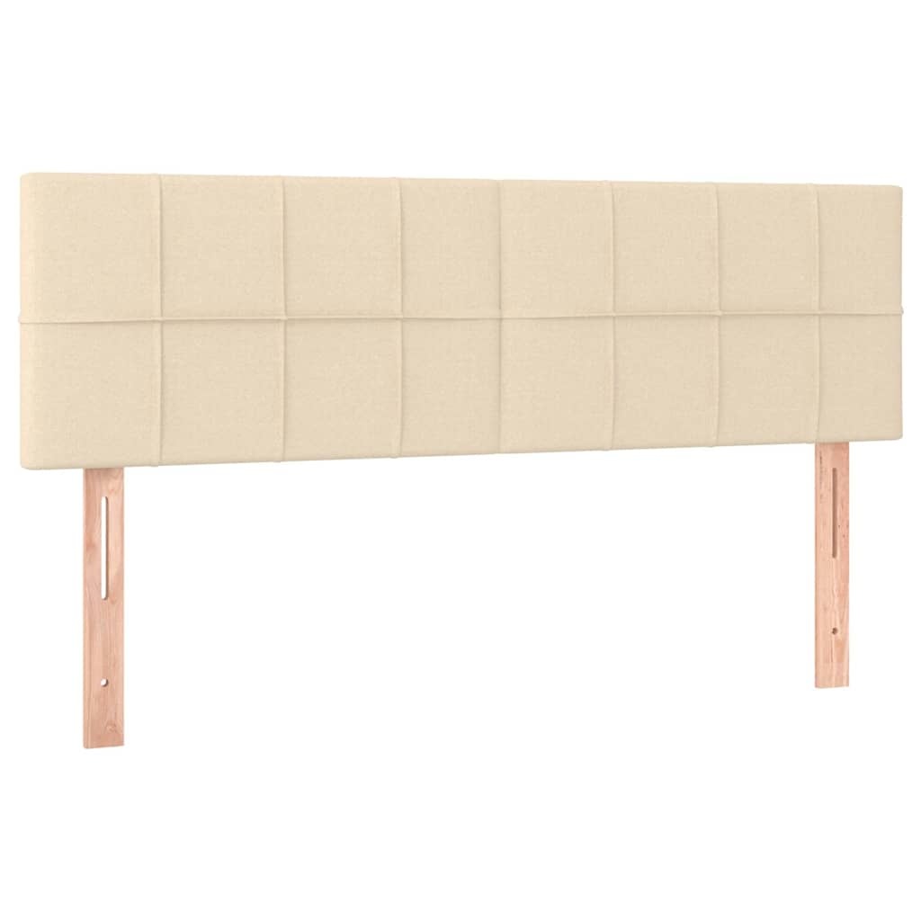 Zestaw 2 zagłówków do łóżka kremowe 72x88 cm - 69% taniej