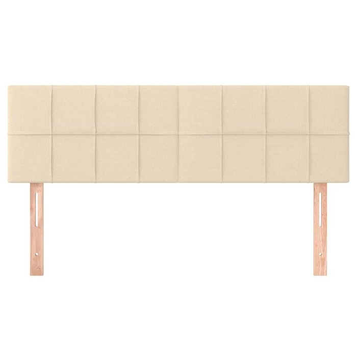 Zestaw 2 zagłówków do łóżka kremowe 72x88 cm - 69% taniej