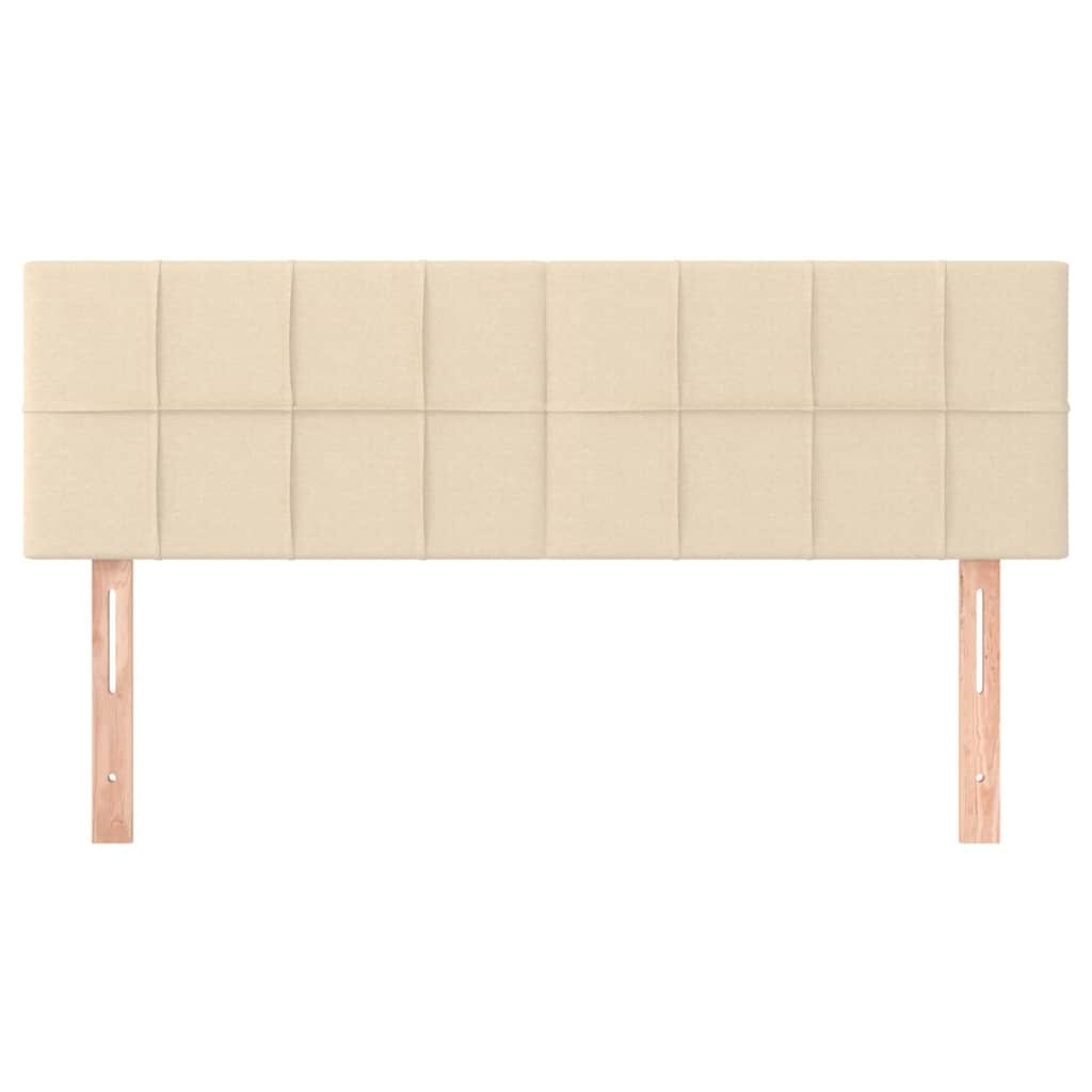 Zestaw 2 zagłówków do łóżka kremowe 72x88 cm - 69% taniej