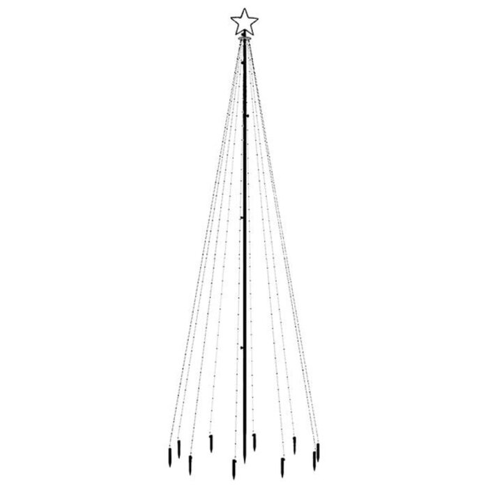 Choinka LED 300 cm 310 diod zimna biel - 68% taniej