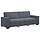Aksamitna sofa trzyosobowa 180 cm ciemnoszara - 88% taniej