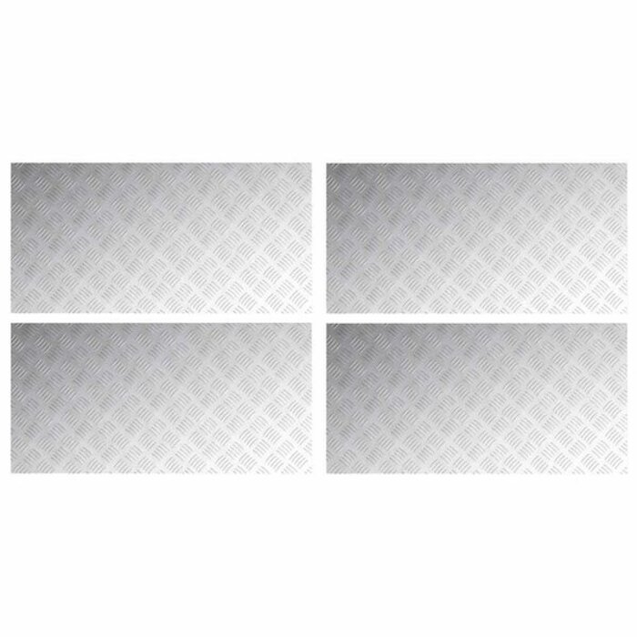 Aluminiowe płyty ryflowane 100x50 cm 4 szt. - 86% taniej
