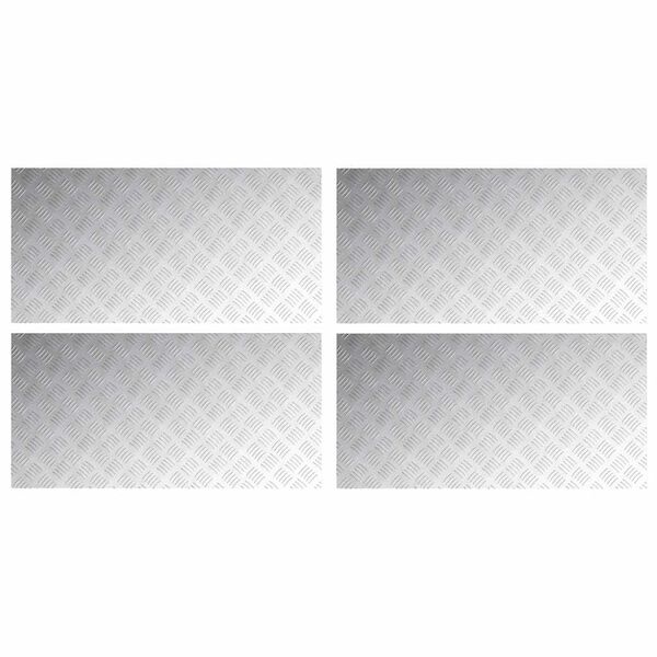 Aluminiowe płyty ryflowane 100x50 cm 4 szt. - 86% taniej