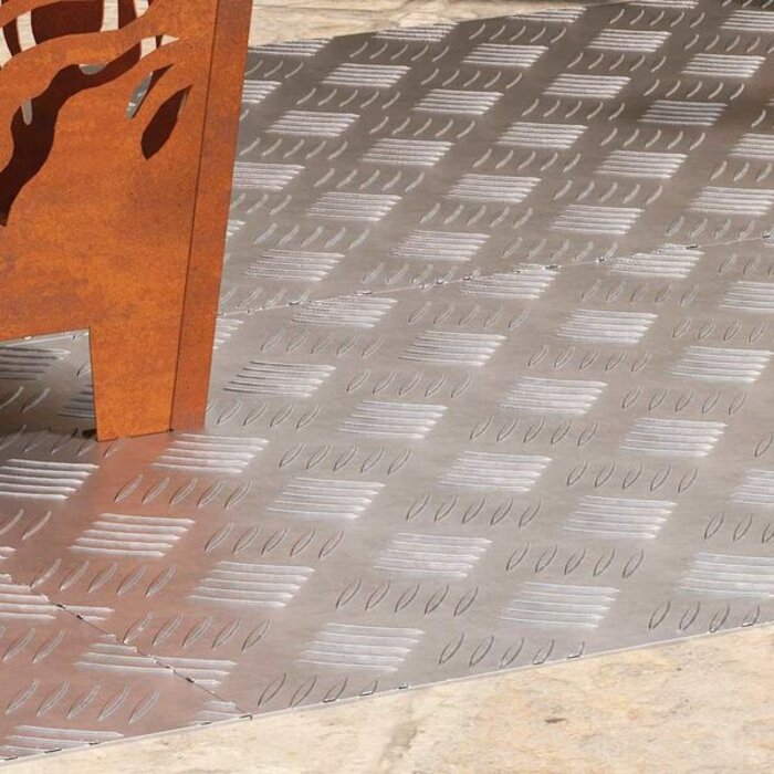 Aluminiowe płyty ryflowane 100x50 cm 4 szt. - 86% taniej