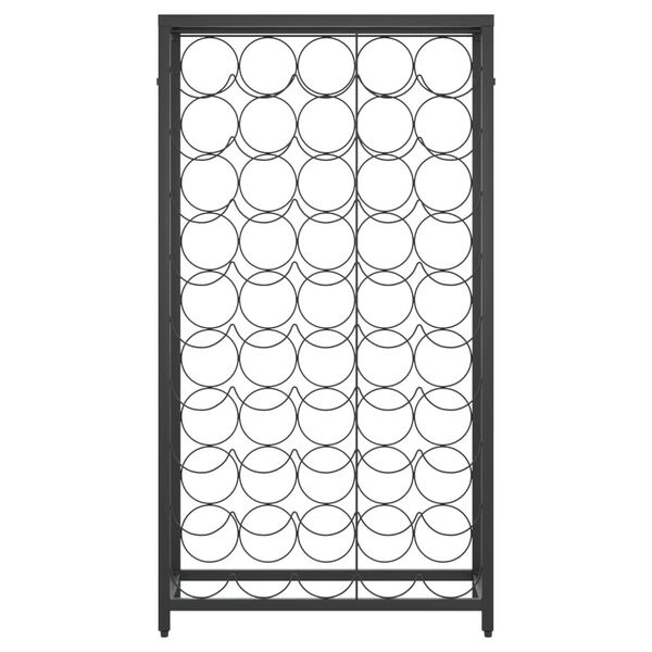 Stojak na wino 45 butelek 54x18x100 cm czarne żelazo - 77% taniej