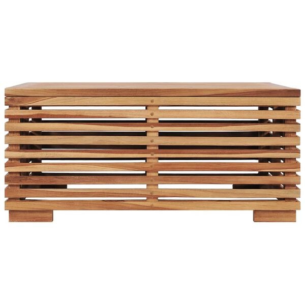 Stolik ogrodowy i podnóżek z poduszką, teak 70x70x31 cm - 83% taniej