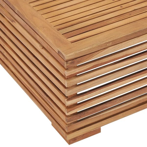 Stolik ogrodowy i podnóżek z poduszką, teak 70x70x31 cm - 83% taniej
