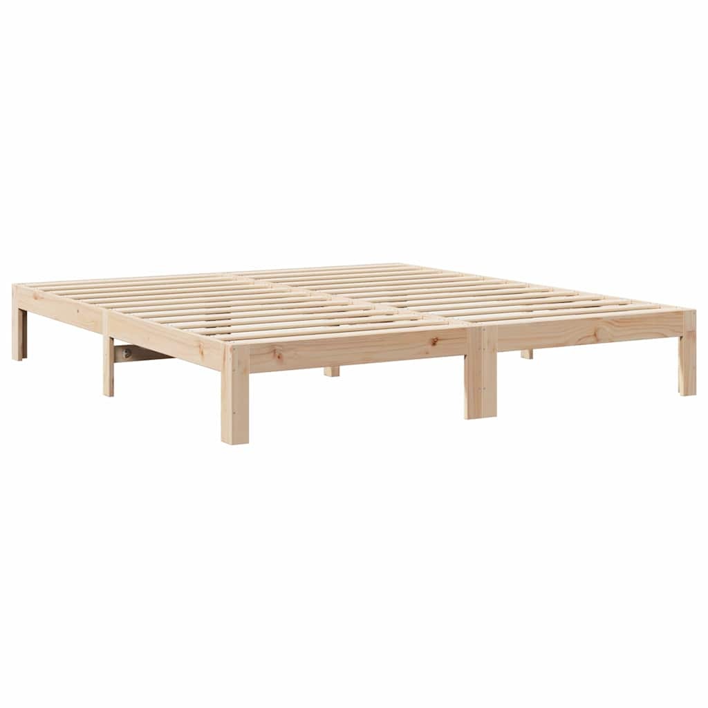 Rama łóżka 180x200 cm z litego drewna sosnowego - 87% taniej