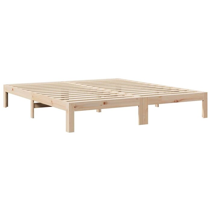 Rama łóżka 180x200 cm z litego drewna sosnowego - 87% taniej