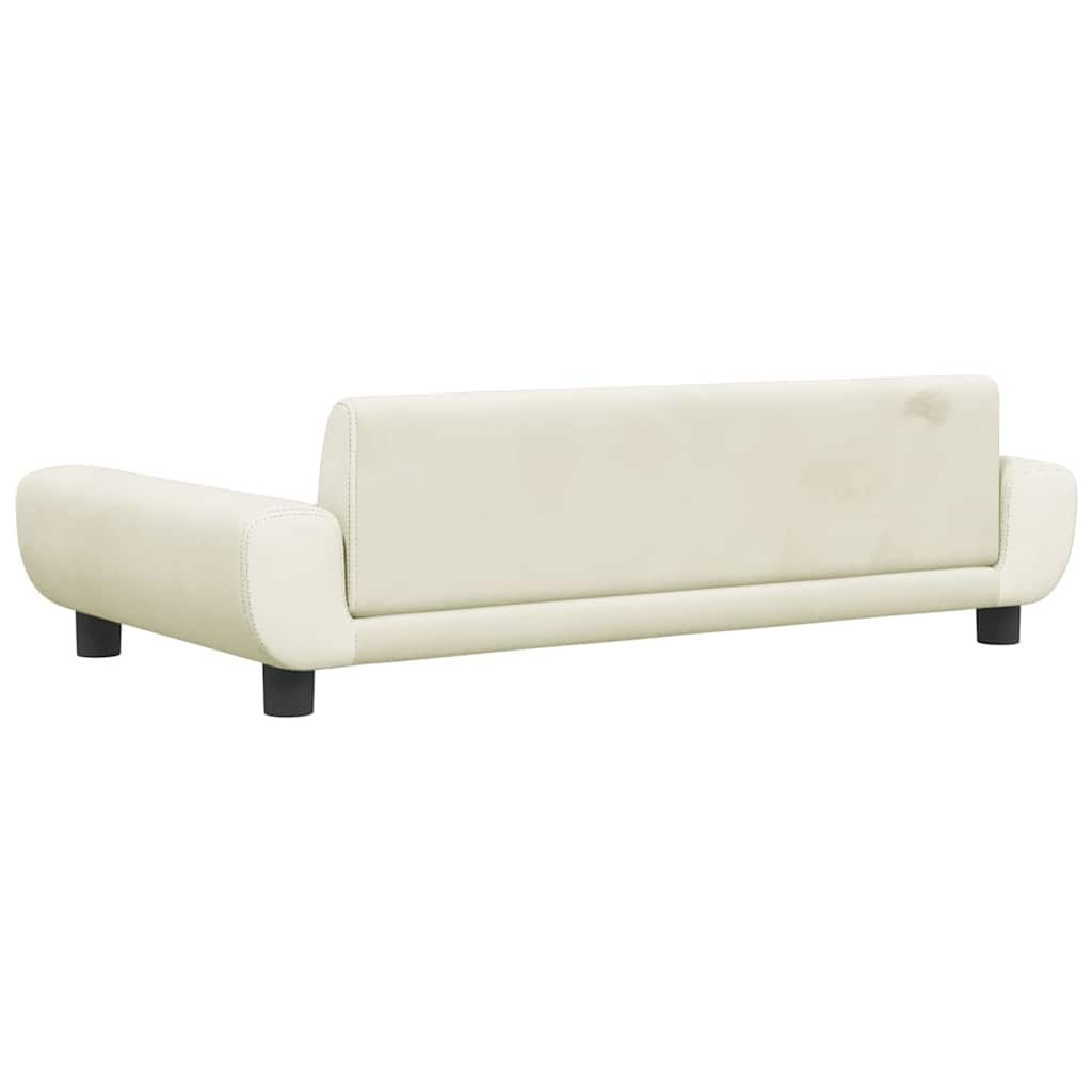 Welurowa sofa dziecięca kremowa 100x54cm - 82% taniej