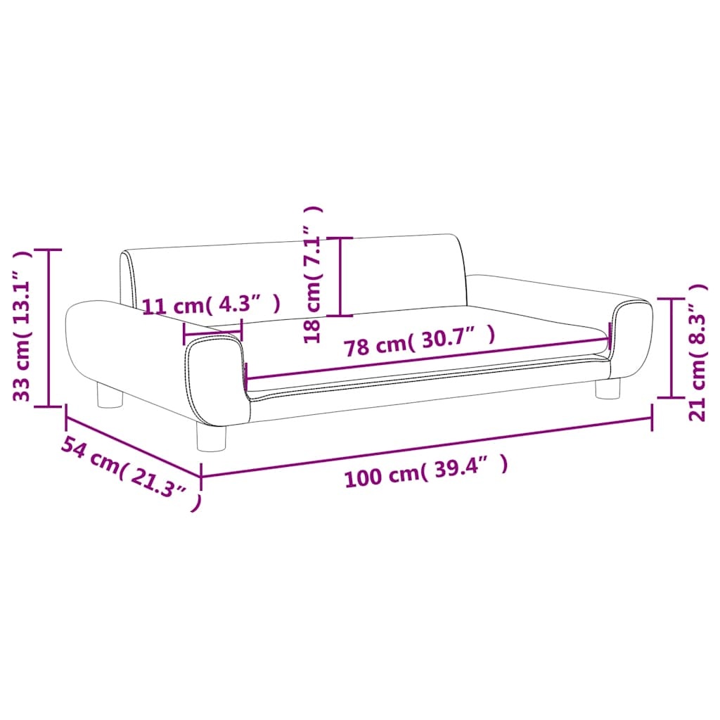 Welurowa sofa dziecięca kremowa 100x54cm - 82% taniej