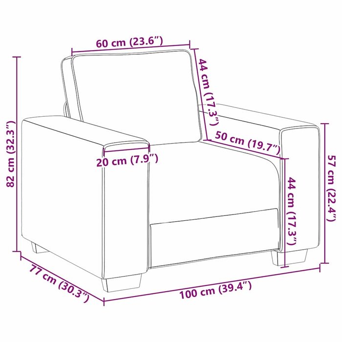 Fotel wypoczynkowy brązowy 100x77x82 cm - 76% taniej