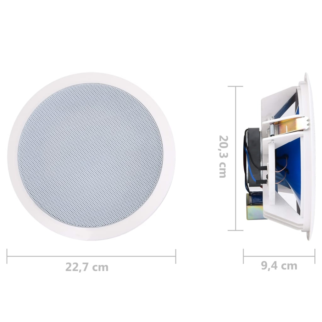 Zestaw głośników ścienno-sufitowych 360W - Białe - 78% taniej