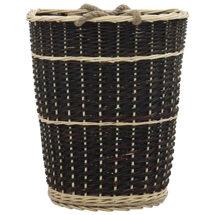 Wiklinowy kosz na drewno z uchwytami 50x44x58 cm - 78% taniej