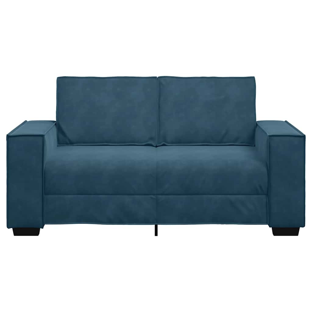 Dwuosobowa sofa welurowa 120 cm niebieska - 85% taniej