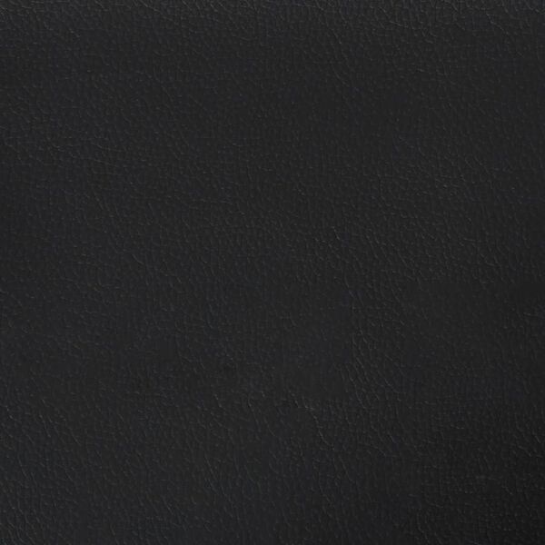 Dwuosobowa sofa 140 cm, czarna, sztuczna skóra - 80% taniej