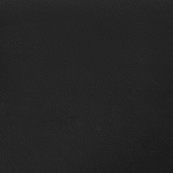 Dwuosobowa sofa 140 cm, czarna, sztuczna skóra - 80% taniej