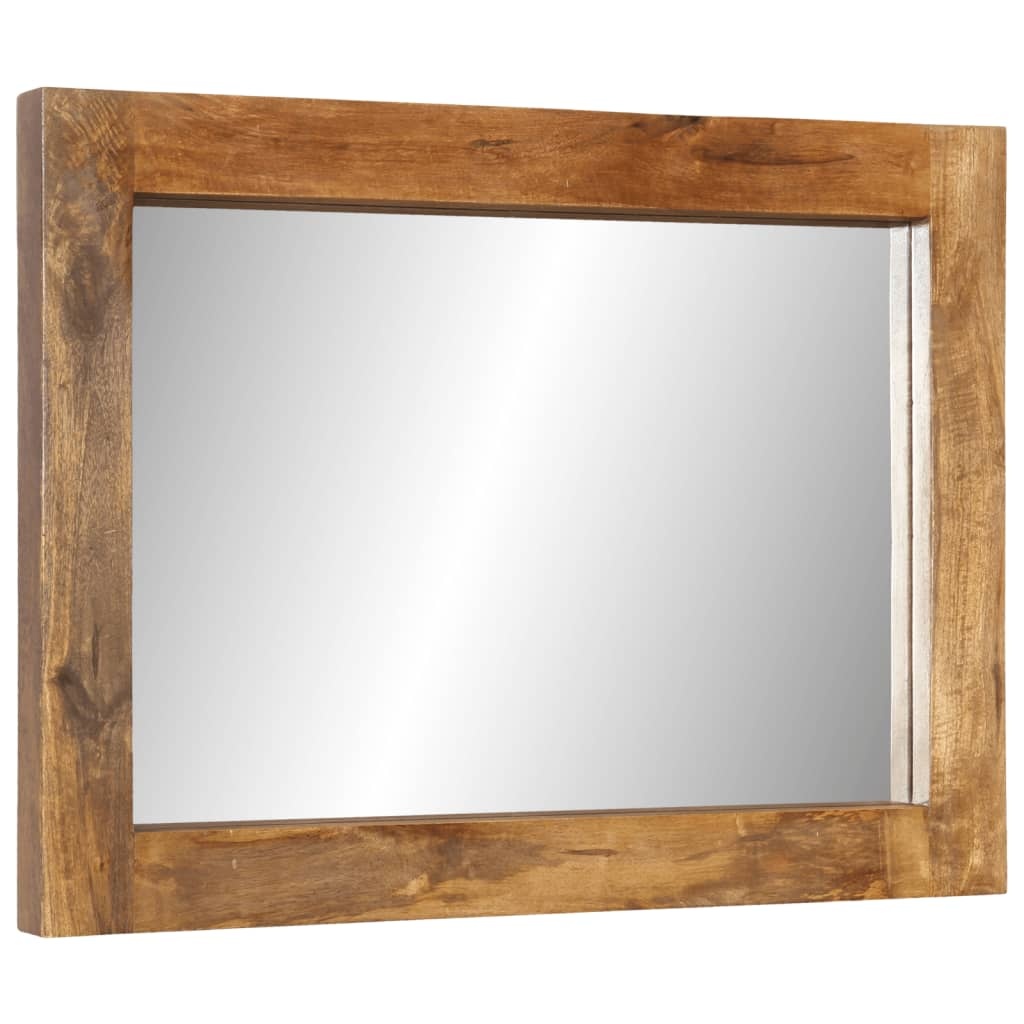 Lustro ścienne z litego drewna mango 70x50 cm - 73% taniej