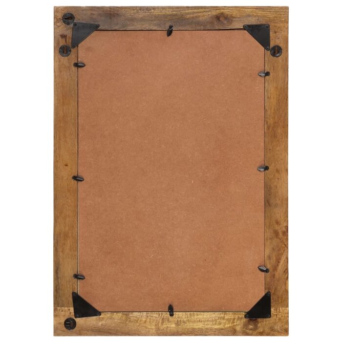 Lustro ścienne z litego drewna mango 70x50 cm - 73% taniej