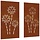 Dekoracja ścienna stal corten motyw kwiatowy 105x55cm 2 szt. -65% taniej