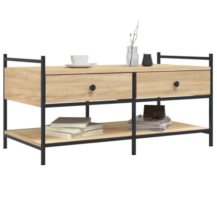 Stolik kawowy dąb sonoma 99x50x50 cm - 70% taniej