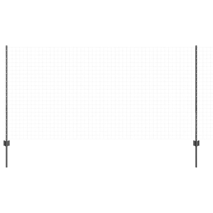 Zestaw 22 słupków ogrodzeniowych w kształcie U, 120 cm - szare - 81% taniej